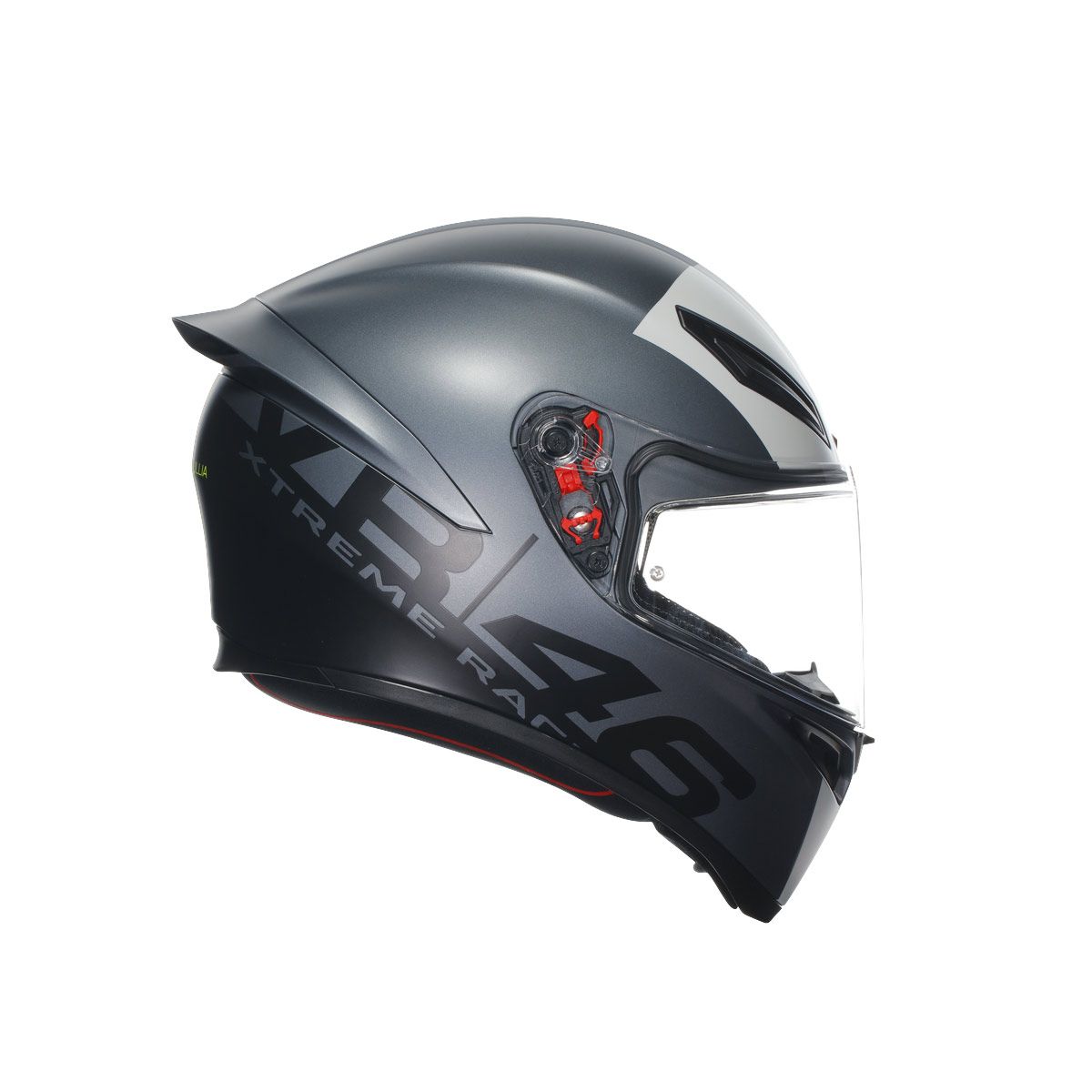 Black motorcycle helmet with 'Xtreme Racing' branding on a white background