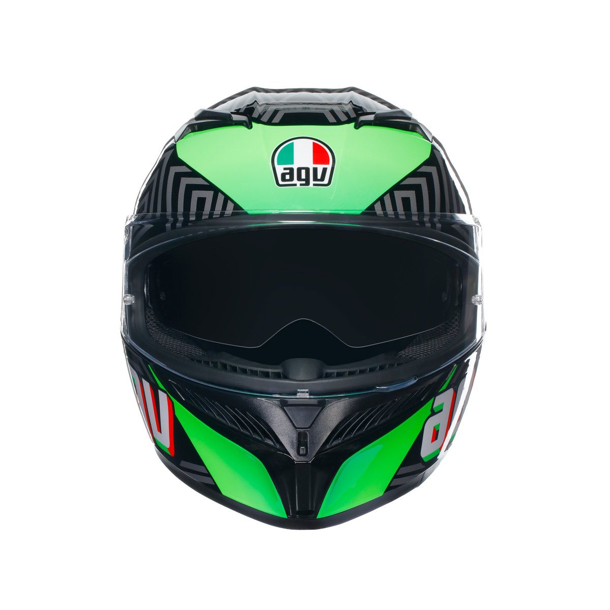 AGV K3 E2206 KAMALEON BLACK/RED/GREEN HELMET