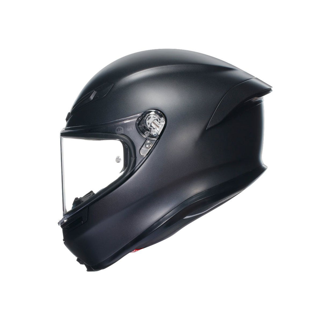 Black motorcycle helmet on a white background