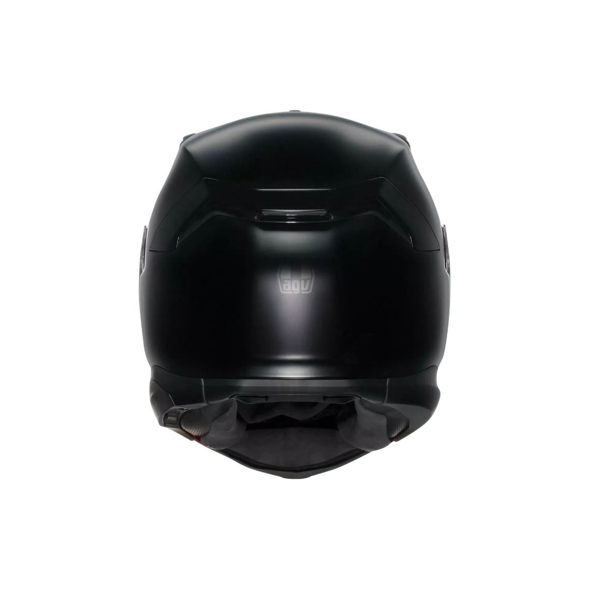 Black motorcycle helmet on a white background