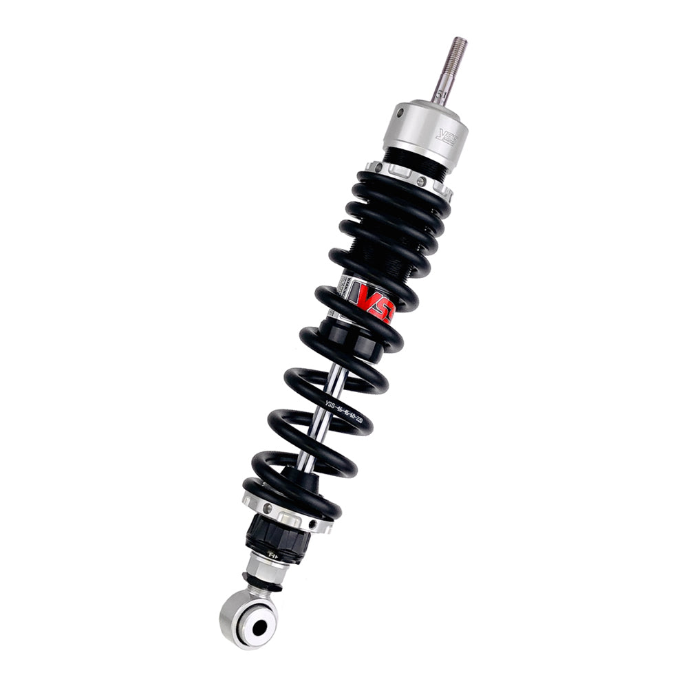 Motorcycle shock absorber with brand logo on a white background