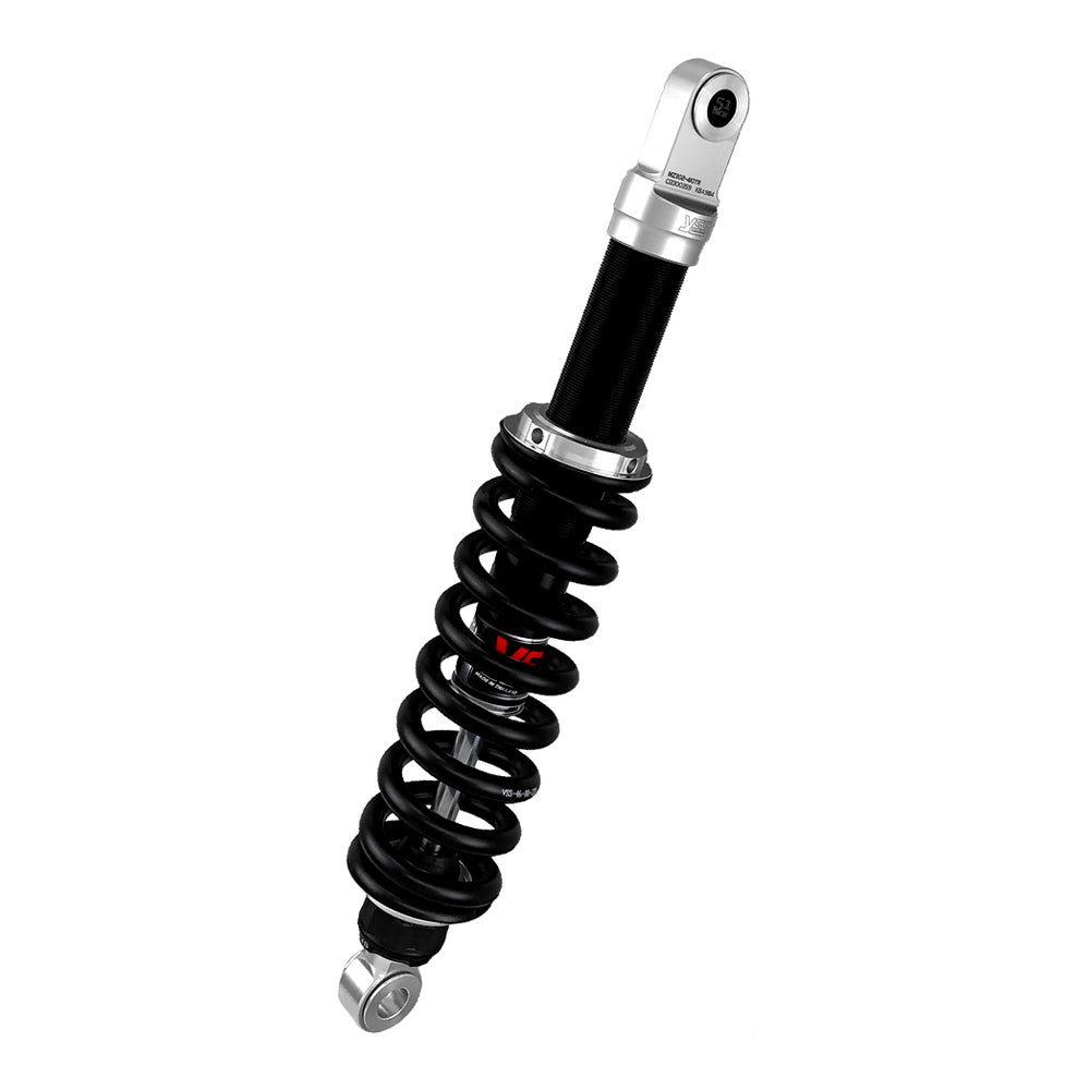 Motorcycle shock absorber on a white background