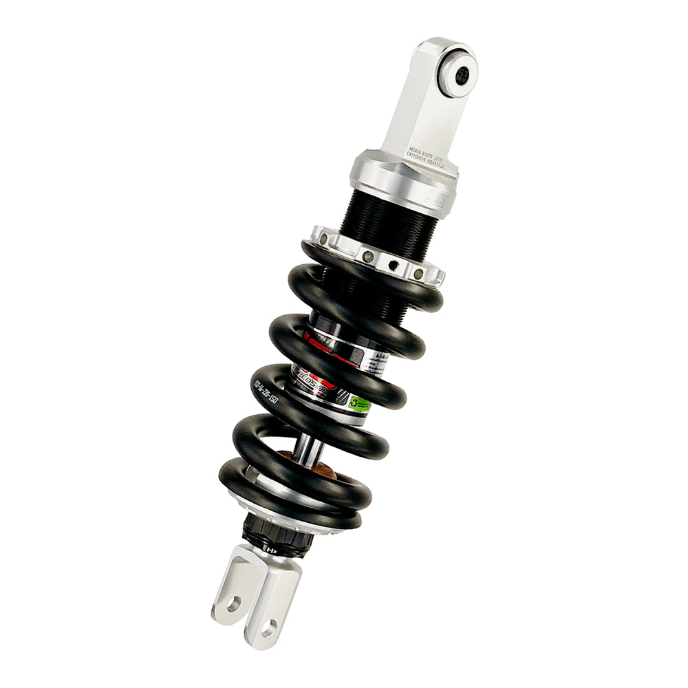 Motorcycle shock absorber on a white background