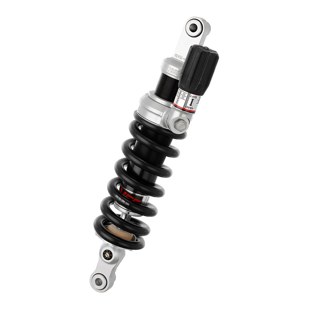 Motorcycle shock absorber on a white background